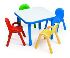 Angeles Preschool Table Chair Set Royal Blue Activity Table High Table And Chairs Preschool Tables