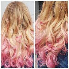 Instagram Photo By Dinair Airbrush Makeup Jul 13 2016 At 6 10pm Utc Blonde To Pink Ombre Pink Hair Spray Bubblegum Pink Hair