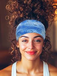 Urieo Lot de 4 bandanas bohèmes pour femme : bandanas extensibles à imprimé  cachemire (Lot de 4)