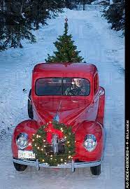 A Vintage 1941 Ford Pickup With A Christmas Wreath On The Grill And A Tree In The Back During Winter In Sout Christmas Decorations Christmas Joy Christmas Love