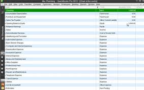 working with the quickbooks pro 2013 chart of accounts