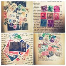 Stamps Found In A 1940 S Book At Book Decor Www Bookdecor Com Book Decor Decorating Blogs Leather Bound Books