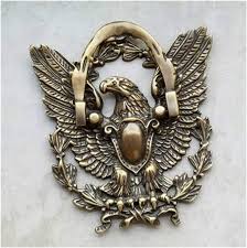 Battente per porta in legno, Battenti per porte con angelo passero 1 pezzo  Anello in ottone antico con aquila Maniglie per porte Battenti per porte  Chiusura artigianale in metallo con maniglia semic :