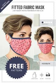 Fitted Face Mask Free Pdf Sewing Pattern Diby Club In 2020 Free Pdf Sewing Patterns Easy Face Masks Face Mask Tutorial