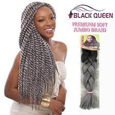 Gray Braiding Hair Ombre Grey Kanekalon Jumbo Braiding Hair Two Tone 24inch 5pcs Synthetic Jum Jumbo Braiding Hair African Braids Hairstyles African Hairstyles
