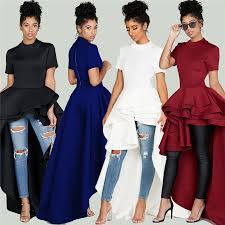 Fashion Women Xxl Plus Size Shirt Dress Short Sleeve High Low Peplum Party Dress Ebay Shop the latest collection of plus size clothing at macy's. usd