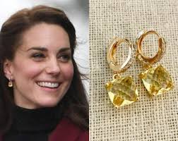 Citrine Earrings, Gold Earrings, Raw Citrine Earrings, Dangle Earrings