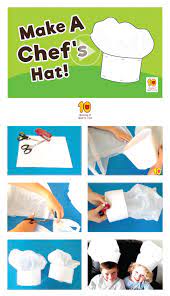 How To Make A Chef S Hat 10 Minutes Of Quality Time Chef Hats For Kids Chefs Hat Kids Hats