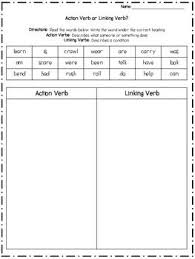 Help Your Students Visually See The Difference Between Action Verbs And Linking Verbs Linking Verbs Verb Sort Helping Verbs Activities
