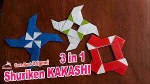 Kali ini creativo akan membuat origami shuriken 5 bintang. Membuat Origami Shuriken Kakashi Naruto Shippuden Origami Shuriken Youtube Origami Shuriken Dollar Bill Origami