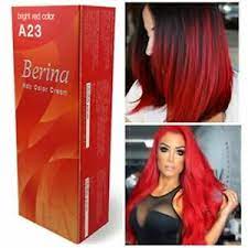So it is very light! 2 X Berina A23 Bright Red Hair Colour Permanent Cream Hair Dye 2 Boxes Ebay