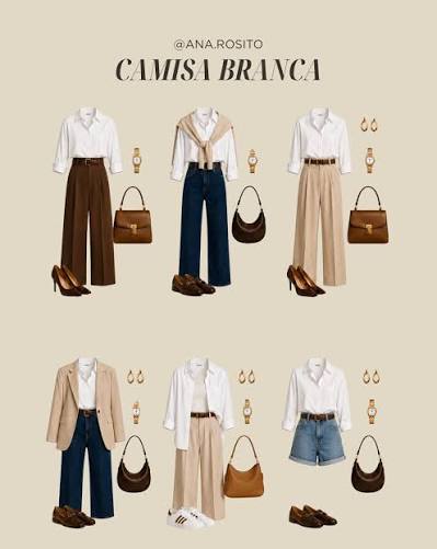Você não precisa de um guarda-roupa lotado.❌ Você precisa das peças certas. ✓ Essas são 7 peças que considero verdadeiros investimentos para construir dezenas de looks elegantes, versáteis e atemporais: ✔️ Calça