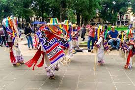 A group of young dancers performing la danza de los viejitos (dance of the elders) at plaza central, morelia city, michoacán province, méxico. Danza De Los Viejitos Un Baile Que Contagia El Vigor