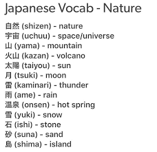 Nature Learn Japanese Words Japanese Phrases Japanese Words