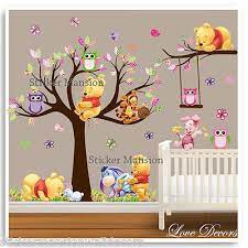 Winnie The Pooh Wall Stickers Owl Animal Nursery Baby Kids Room Tree Decals Art Baby Room Decals Winnie The Pooh Nursery Animal Baby Room