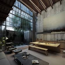 Lazaro Presents Loft Style House In Visuals That Go Beyond Hyper Realistic Loft Style Homes Concrete House Living Room Loft