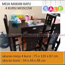 Meja makan jati 4 kursi. Meja Makan Moscow 4 Kursi Kotak Minimalis Caserini Shopee Indonesia
