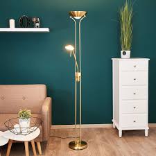 josefin led vloerlamp met leeslamp messing vloerlamp leeslamp klassiek interieur