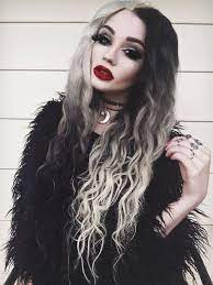 Love This Blonde And Black Half Ombre Dyed Hair White Ombre Hair Hair Styles Tumblr Hair