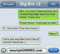 We did not find results for: Pin By Dodo On Big Brothers Funny Texts Funny Texts Jokes Funny Text Fails