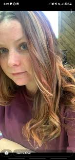 Hair today from Nikki! "Ruby fusion" 🖤❤