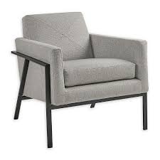 Madison Park Brayden Accent Chair In Grey Bed Bath Beyond Upholstered Accent Chairs Chair Accent Chairs