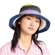New Womens Echo Design Natural Straw Tassel Tango Floppy Sun Hat One Size