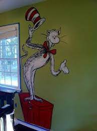 Michele Levani Artist Dr Seuss Cat In The Hat Nursery Mural By Michele Levani Nursery Mural Painting Kids Furniture Mural
