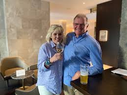 Kathy Millet and Doug Harman drinks after state meeting