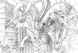 You can also upload and share your favorite godzilla vs. King Ghidorah Drawing At Paintingvalley Com Explore Collection Of King Ghidorah Drawing