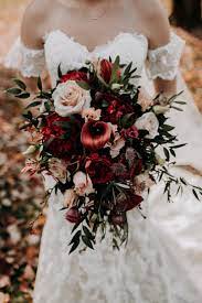 Filled with rich colors and textures, these gorgeous arrangements of fall flowers truly capture the spirit of the season—not to mention the romance of your wedding day. 5 Rules For A Rustic But Classy Wedding Inspiration And Advice To Plan The Perfect Wedding Fall Wedding Bouquets Red Bridal Bouquet Fall Wedding Colors