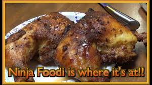 Chicken Leg Quarters Pressure Cooked Then Browned In The Ninja Foodi Pressure Cooking Chicken Ninja Cooking System Recipes Chicken Leg Quarters