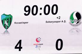 2 matches ended in a draw. Kocaelispor Tff 1 Lig E Yukseldi Futbolexpress