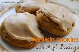 Pumpkin Cookies With Maple Frosting Maple Frosting Pumpkin Cookies Frosted Pumpkin Cookies