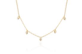 Place a piece of string around the circumference of your neck. Diamond Multi Teardrop Choker Necklace Ef Collection