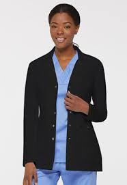 Dickies 28 Snap Front Lab Coat Regular In Black From Dickies Medical In 2020 Women S Lab Coats Coat Outfits Lab Coat