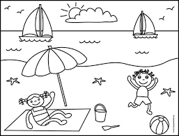 Add a horizon line, waves and sky with. How To Draw A Beach Art Projects For Kids