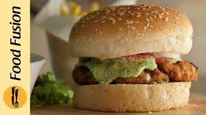 Chicken Chapli Burger Recipe By Food Fusion Food Fusion Food Burger