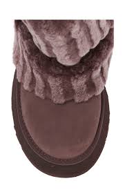 UGG Classic Short Faux Shearling Platform Boot in Brown 