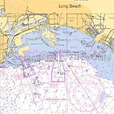 California Long Beach I Nautical Chart Decor