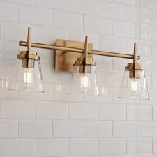 Tapered Spike Vanity Light 3 Light Bathroom Light Fixtures Gold Bathroom Vanity Lighting