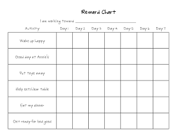 Printable Reward Chart Template Vastuuonminun