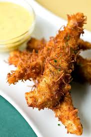 Coconut Crunch Chicken Strips The Cozy Apron Recipe Recipes Food Cooking Recipes