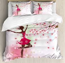 Full comforter set (4 pcs) includes: Room Duvet Cover Set Ballet Butterfly Fairy Ballerina Princess Dancer Flowers Tree Branch Floral Girls Party 4pcs Bedding Set Bedding Sets Aliexpress