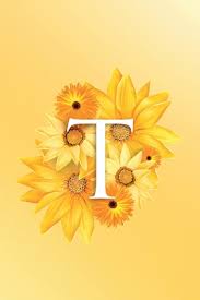 Alphabet letters initials monogram logo rt, tr, t and r. T Modern Stylish Decorative And Simple Floral Capital Letter Monogram Ruled Notebook Pretty Cute And Suitable