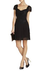 Bcbg Aris Pleated Lace Inset Cocktail Dress Fashion Pretty Dresses Little Black Dress