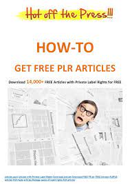 Download free plr & mrr products. How To Get Free Plr Articles Pack Giveaway Download Free 14000 Pl