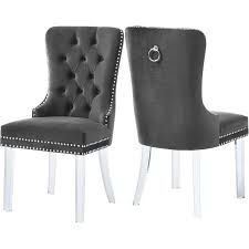 The velvet dining chair works great as a dining chair, guest chair, kitchen chair, side chair, accent chair, bedroom chair, makeup vanity chair, office chair or waiting room lobby chair. Everly Quinn Clovis Tufted Velvet Upholstered Dining Chair Reviews Wayfair