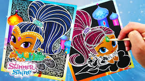 Some scratch coloring may be available for free. Shimmer And Shine Color Changing Scratch Art Scra Ffiti Coloring Book Evies Toy House Youtube