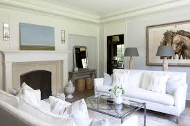 As for space, this layout works wonderfully for large open floor plans and rooms with a square or rectangular shape. White And Blue Living Room Transitional Living Room Nightingale Design